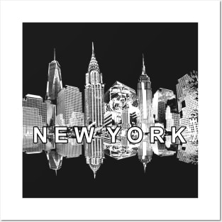New York City in black and white Posters and Art